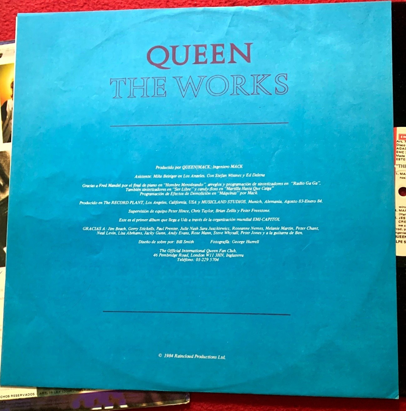QUEEN – THE WORKS – Includes LYRICS SHEET – URUGUAY