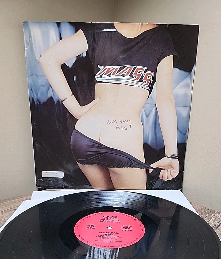 Mass ~ Kick Your Ass! ~ Vinyl LP 1985 German Import Red Label *RARE* VG+/VG