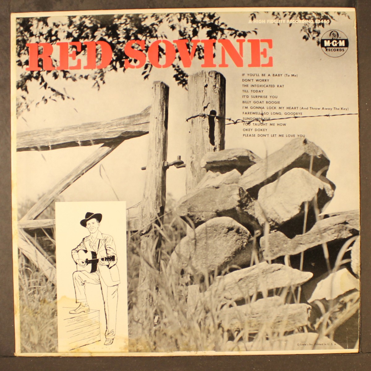 RED SOVINE: red sovine MGM 12″ LP 33 RPM