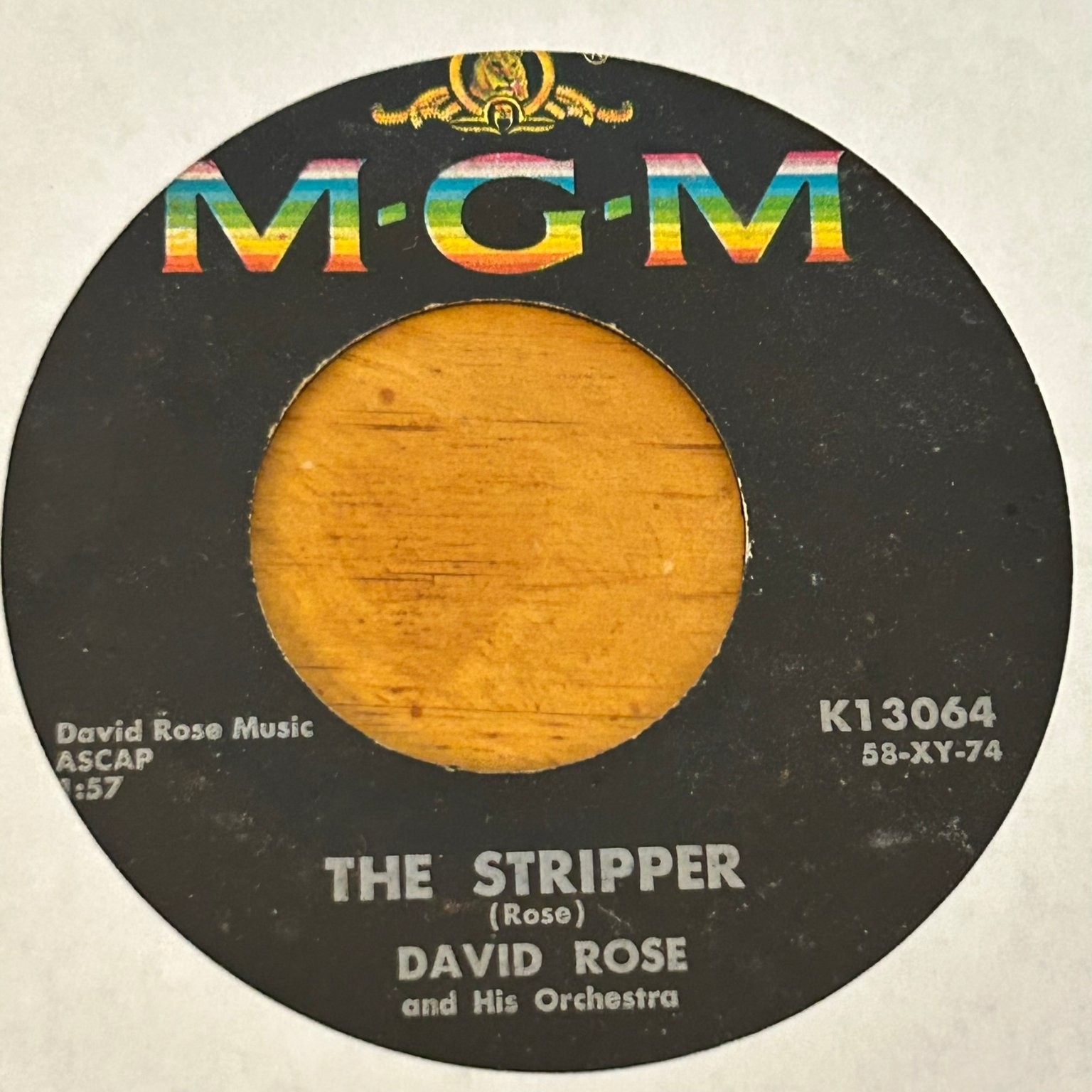 David Rose – The Stripper 7″ Record 1962 MGM Orchestra Instrumental 45 RPM