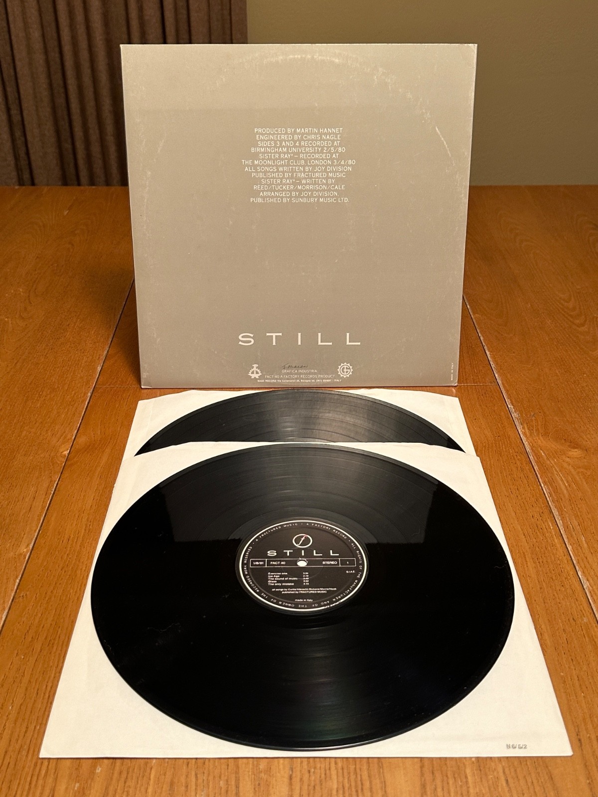 JOY DIVISION / STILL 1981 Factory Records 2xLP Italy FACT 40 Gatefold EX/NM