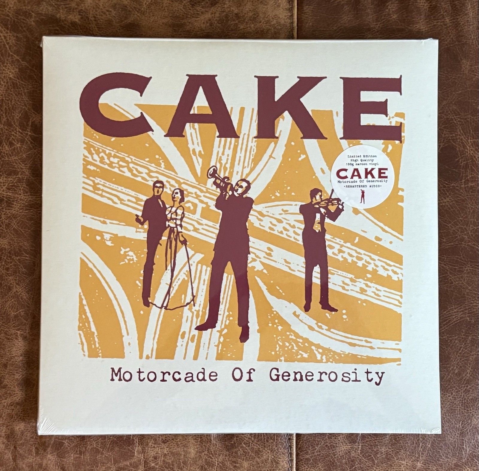 Cake ~ Motorcade Of Generosity, Limited Maroon Vinyl LP (New/Selaed)