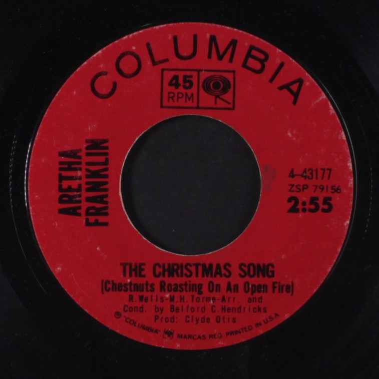 ARETHA FRANKLIN: winter wonderland / the christmas song COLUMBIA 7″ Single