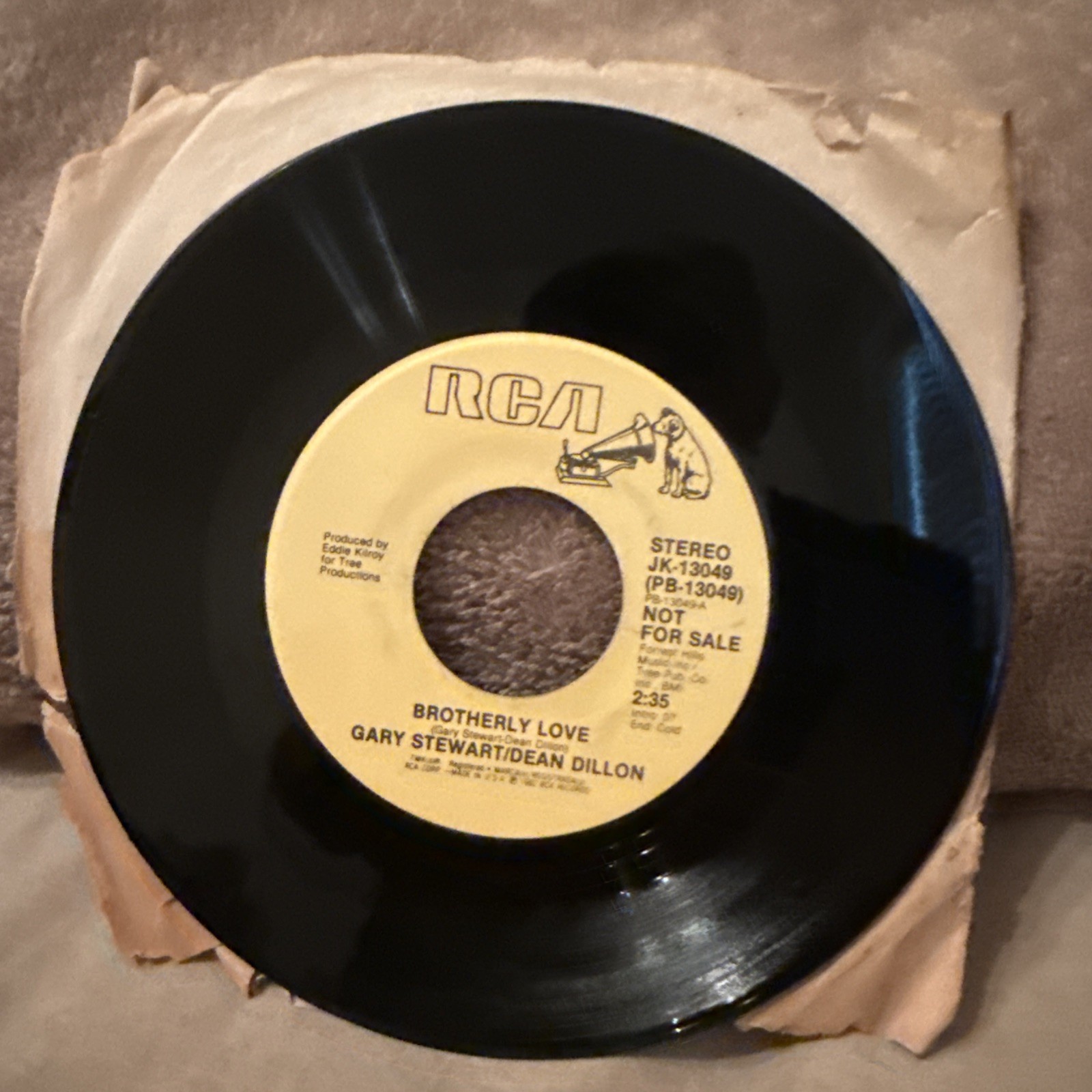 Gary Stewart & Dean Dillon – Brotherly Love / Firewater, 45 RPM