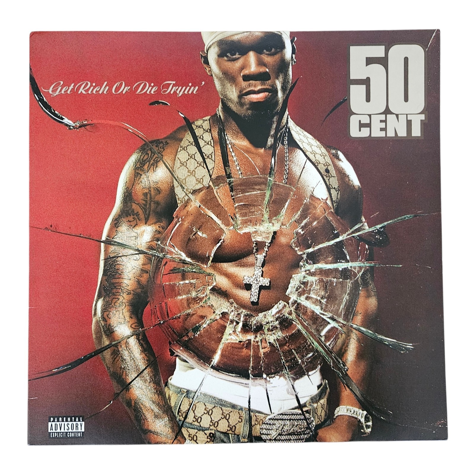 50 Cent Get Rich Or Die Tryin 2014 Walmart Reissue Red Opaque Vinyl Record 2x LP