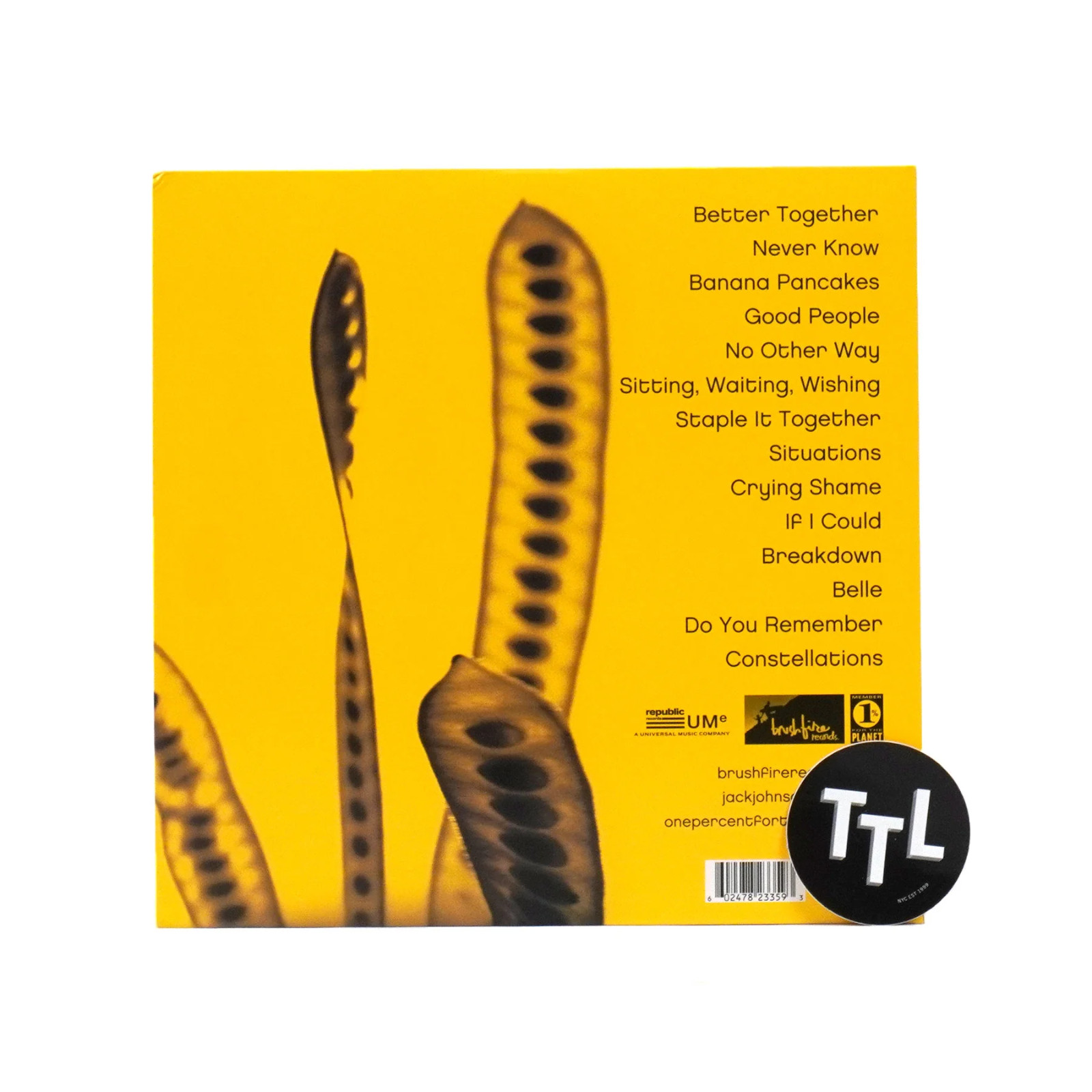 Jack Johnson – In Between Dreams – 🟡 Canary Yellow LP Vinyl Limited – New ✅