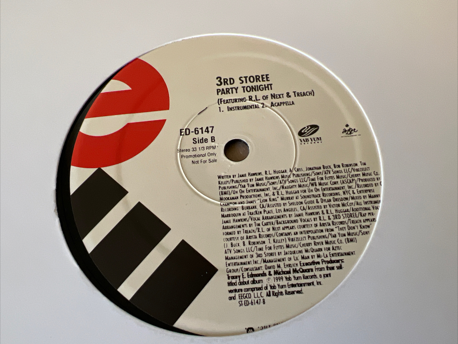 3rd Storee – Party Tonight – 12” Single Vinyl Promo 1999