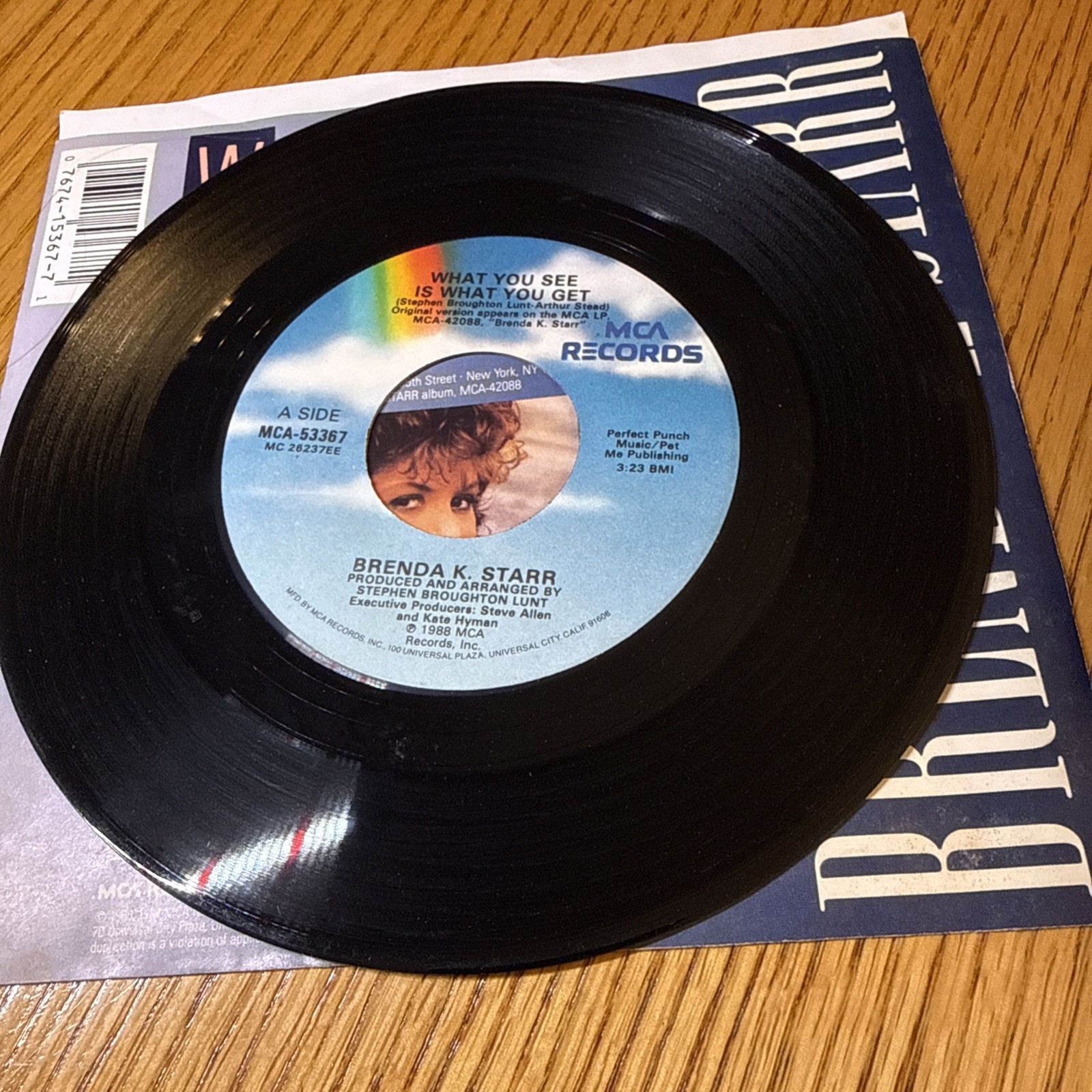Brenda K Starr What You See Is What You Get Vtg 45 Vinyl Record Picture Sleeve