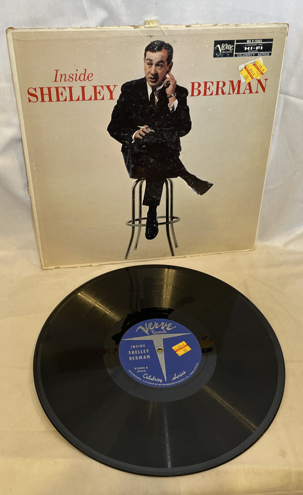 Shelley Berman Inside Shelley Berman (Vinyl, 1959) Verve Records MG V-15003 VG