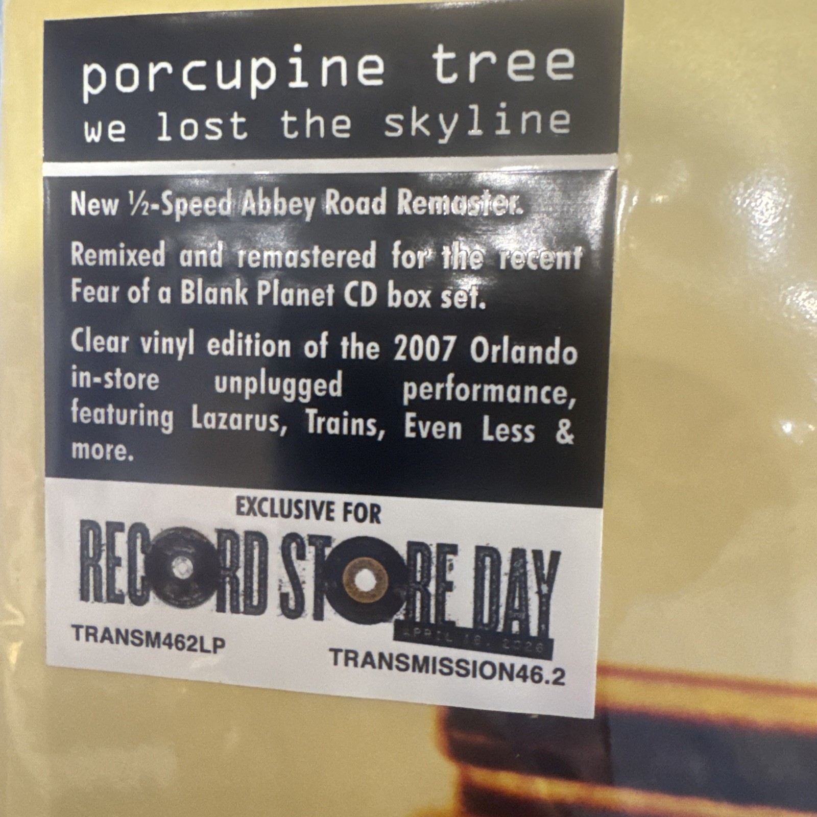Porcupine Tree – We Lost the Skyline – RSD 2026 LP – NEW