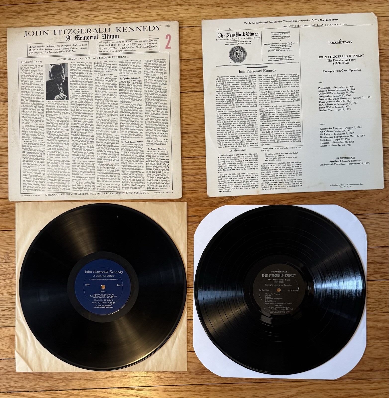 John F. Kennedy – Lot Of 2- Spoken Word 12″ Vinyl Lp’s JFK President Speeches