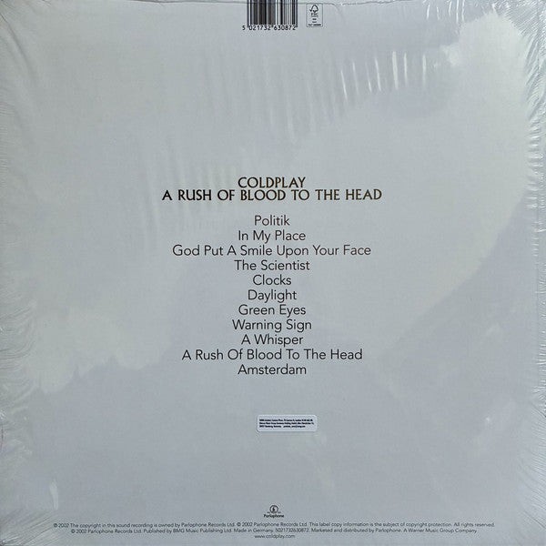 Coldplay – A Rush of Blood to the Head – New Vinyl Record VINYL 1 – V1111z
