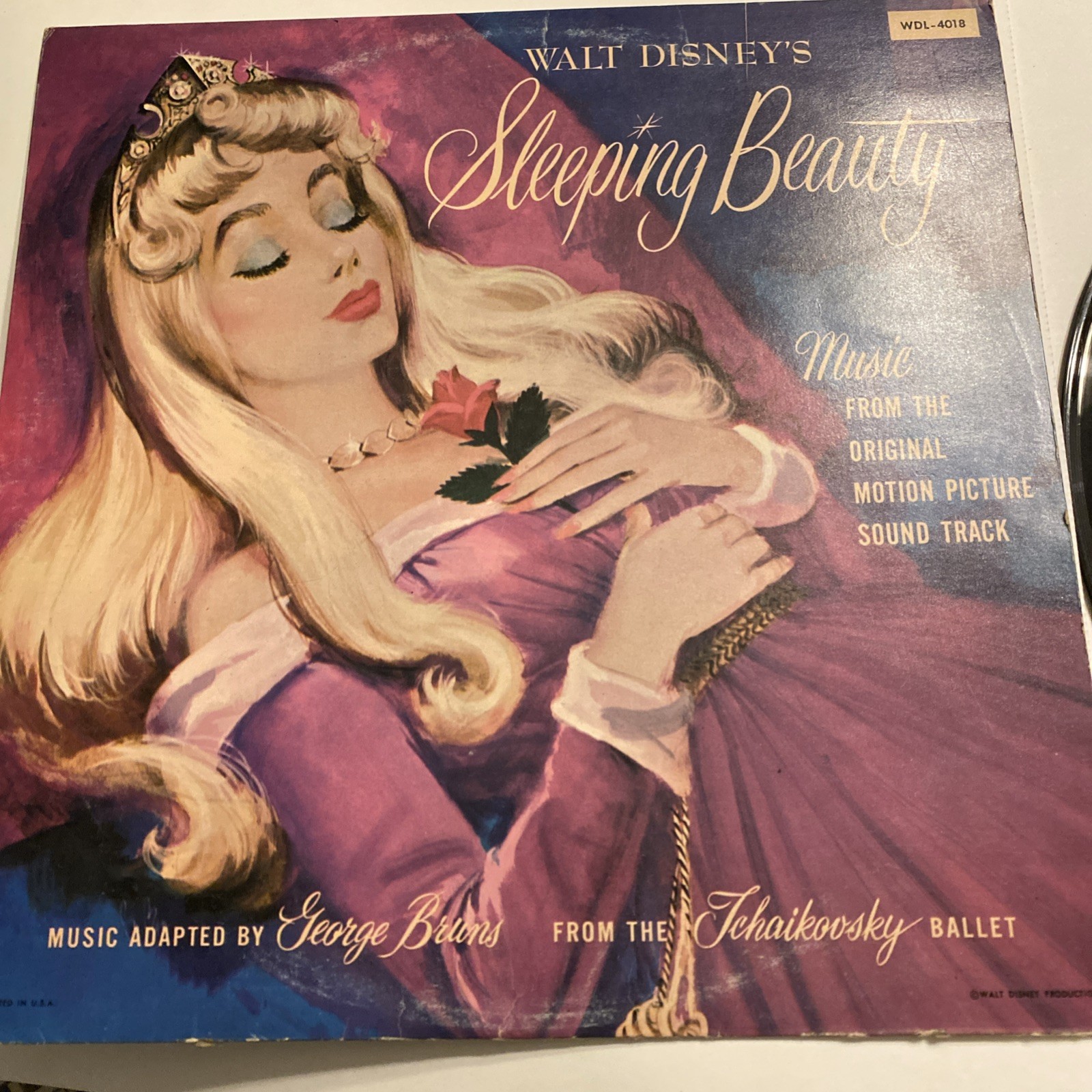 Walt Disney’s Sleeping Beauty Tchaikovsky Ballet LP WDL-4018 1959 EX+/EX