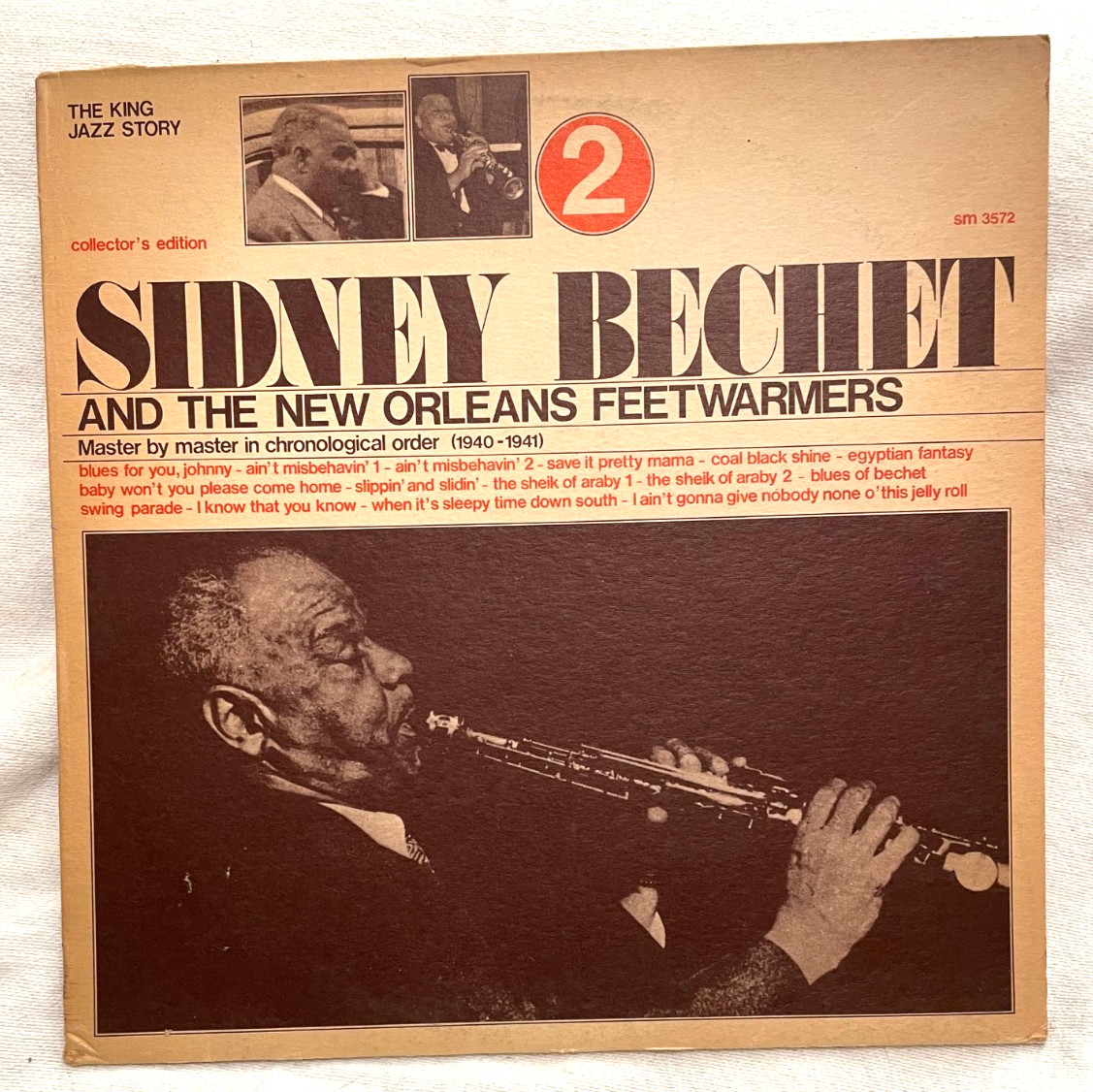 Sidney Bechet & New Orleans Feetwarmers LP King Jazz Story Vol. 2 Italy Import