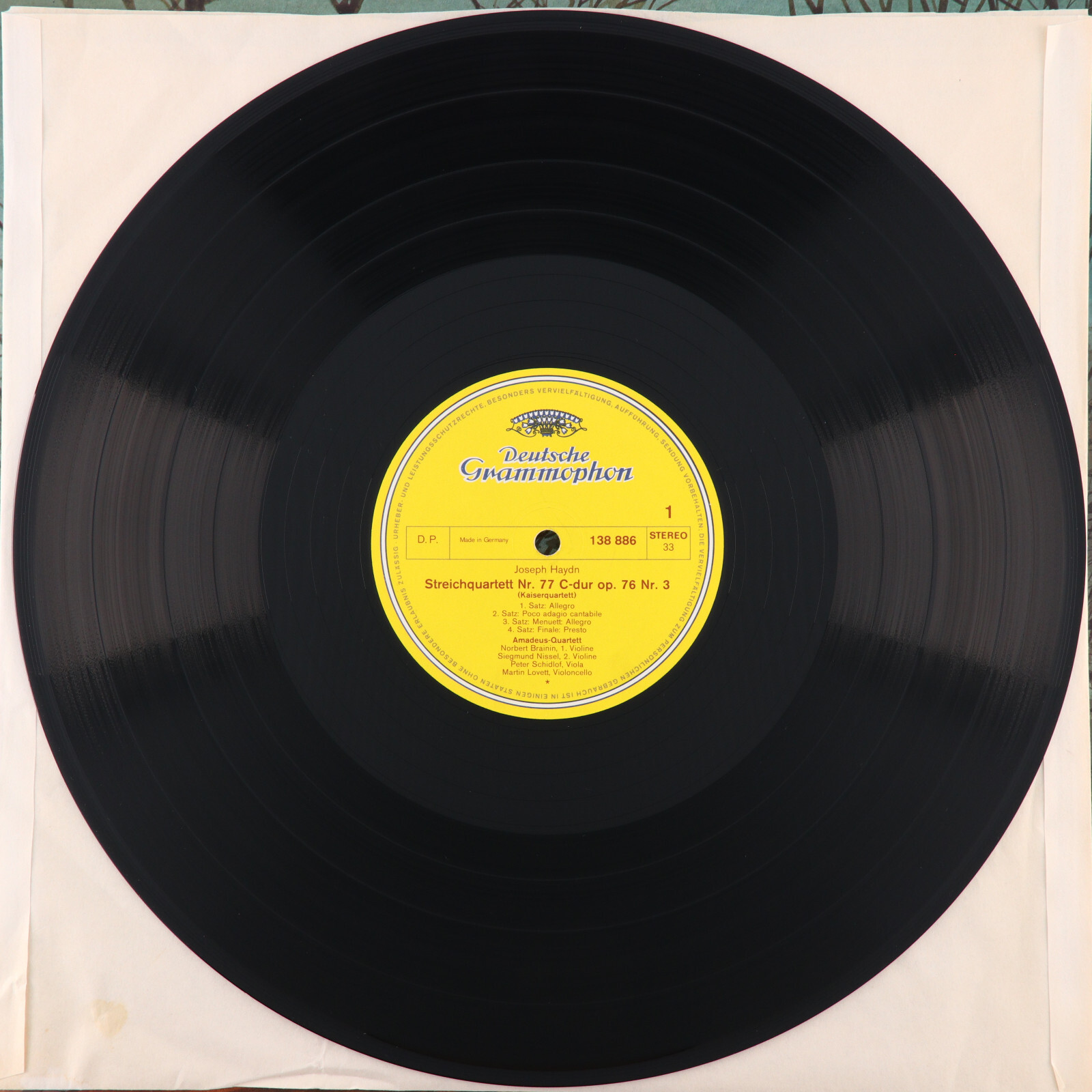 Amadeus-Quartett – Kaiserquartett / Jagdquartett – HAYDN/MOZART LP 138 886 Tulip