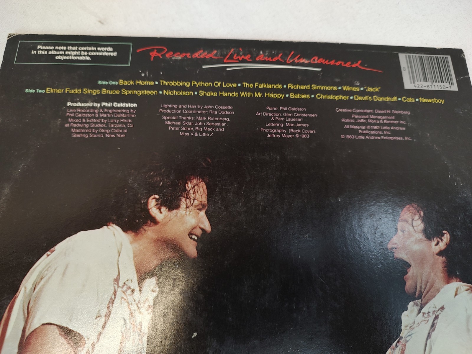 Robin Williams – Throbbing Python of Love (1983 Original LP) – Excellent Vinyl