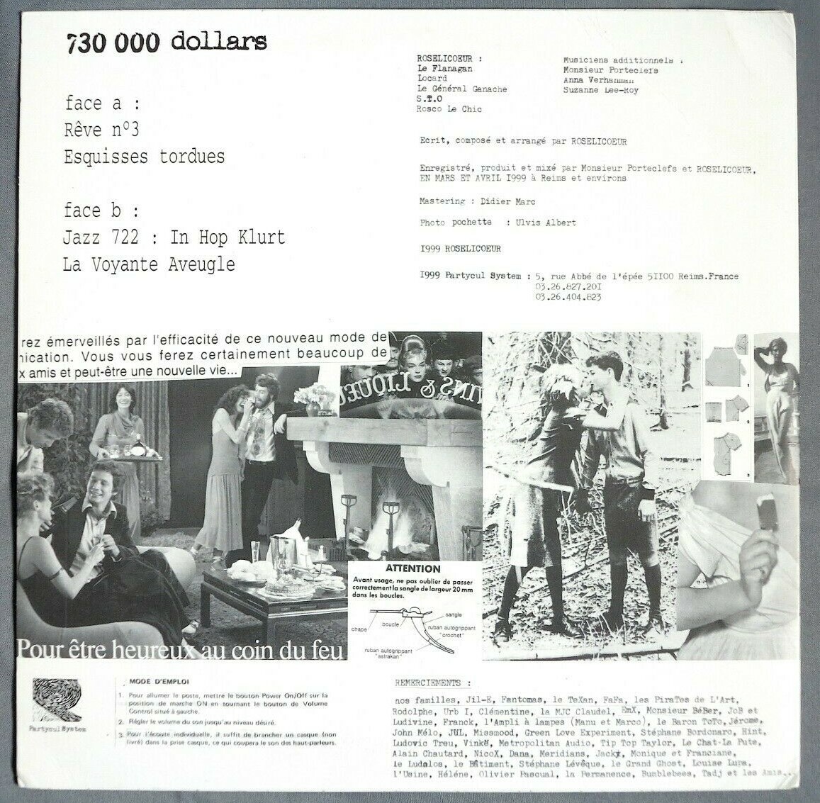 Roselicoeur 730 000 DOLLARS Partycul System PRIVATE PRESS post-rock lp IMPORT