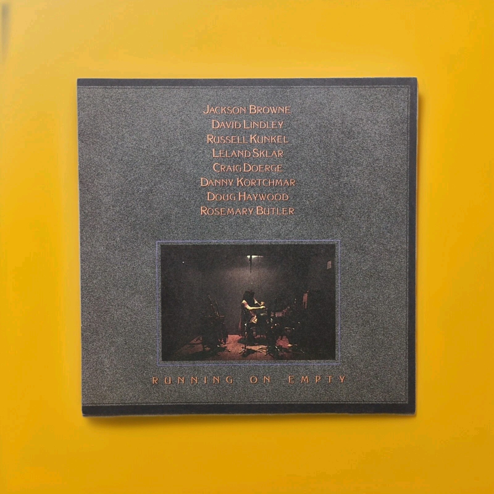 Jackson Browne Running On Empty Asylum 6E-113 SP LP Vinyl Record Album 1977 Book