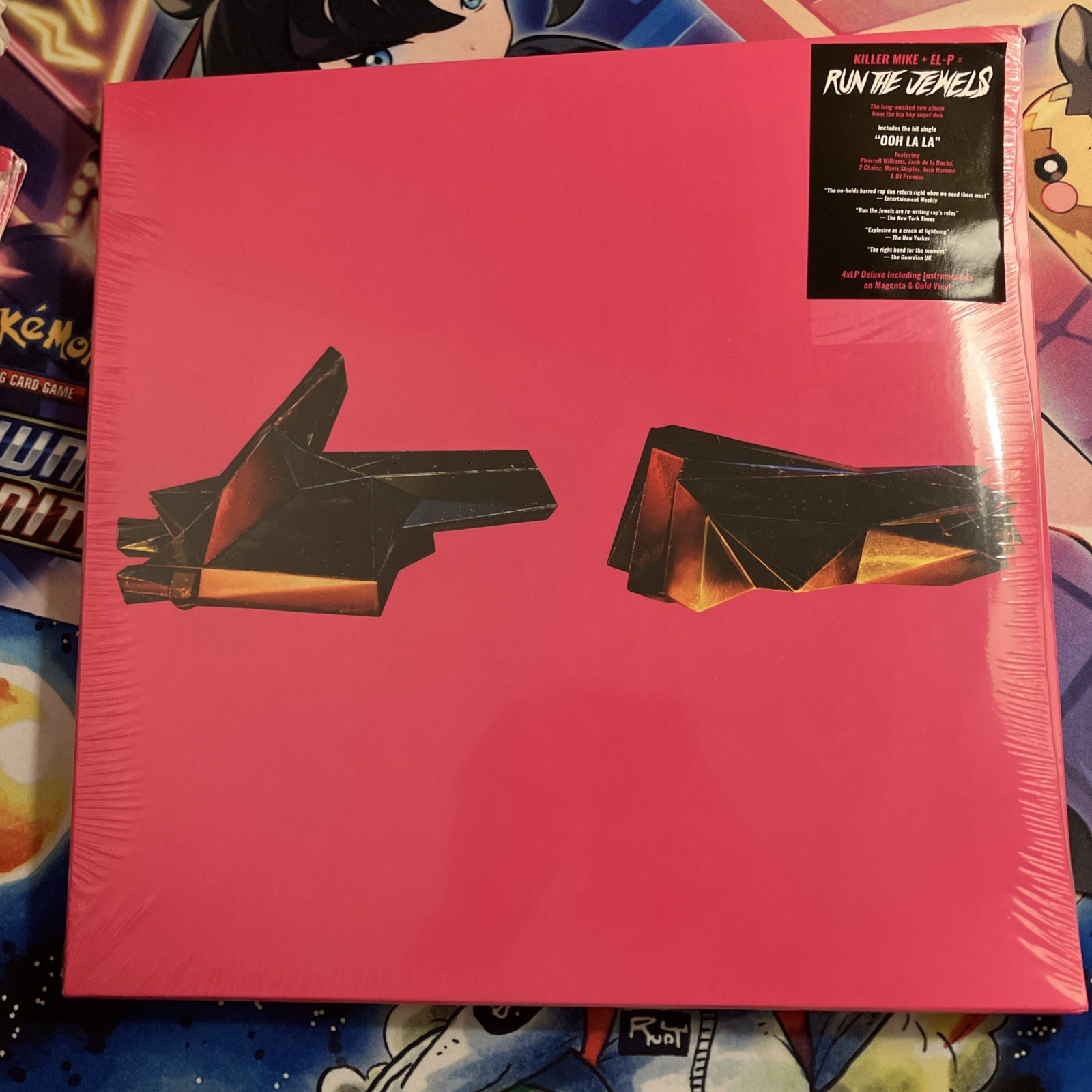 Run the Jewels 4 Vinyl Deluxe Gold Neon Magenta Record 4 LP Instrumentals New