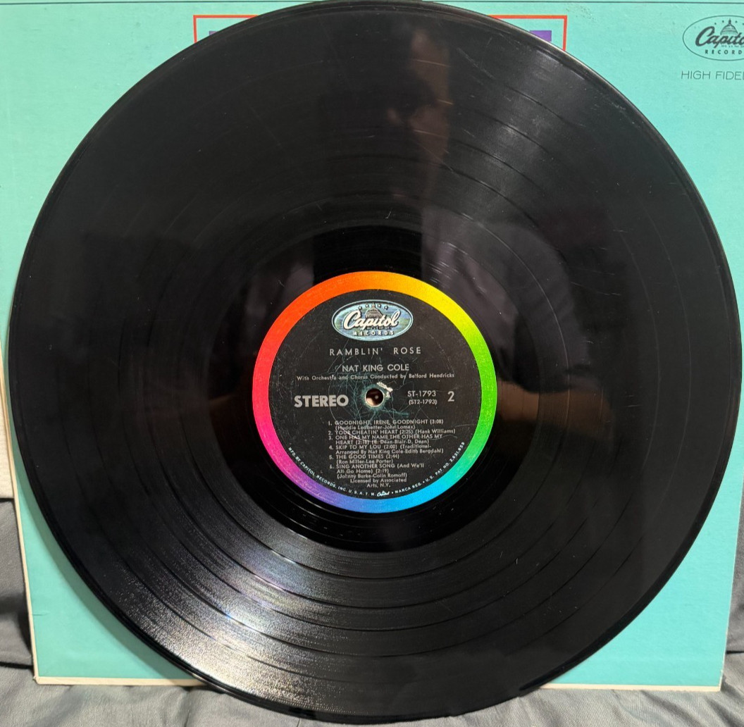 Nat King Cole – Ramblin’ Rose Vinyl LP 1962 Capitol ST 1793 G+/G+/G+