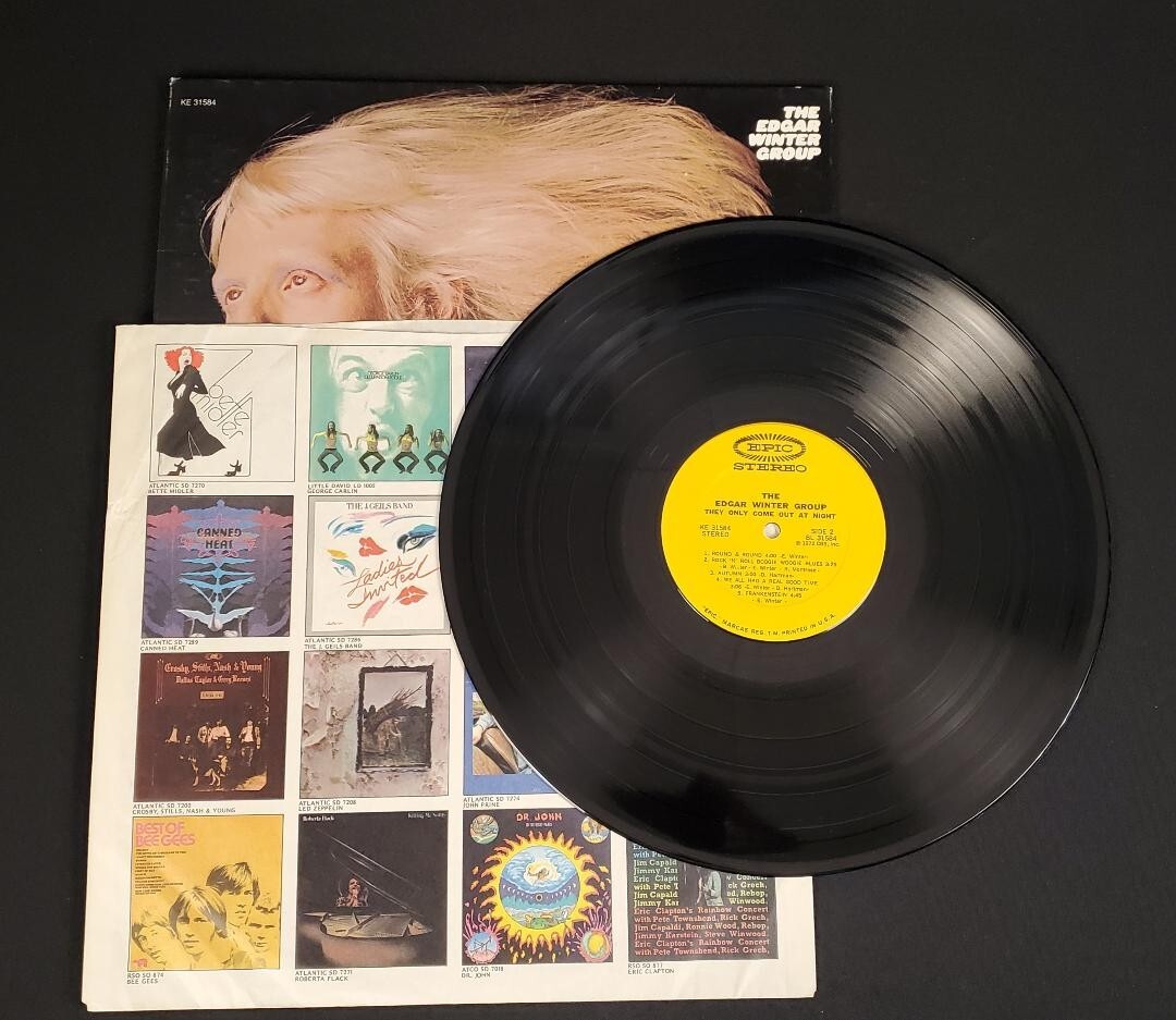 EDGAR WINTER GROUP – THEY ONLY COME OUT AT NIGHT VINYL LP EPIC RECORD