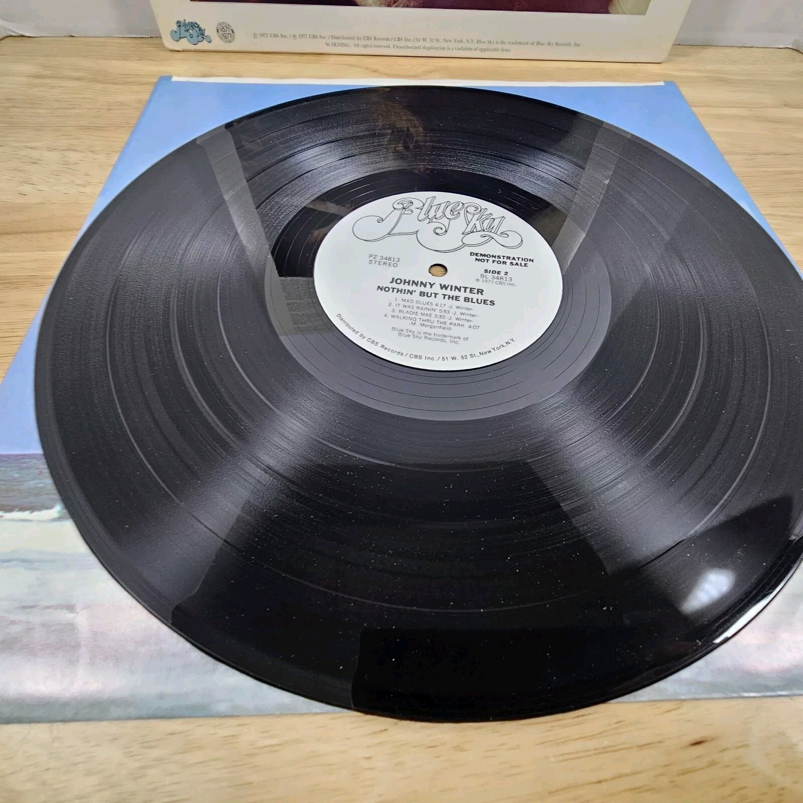 Johnny Winter Nothin’ But The Blues Blue Sky White Label Demo Promo