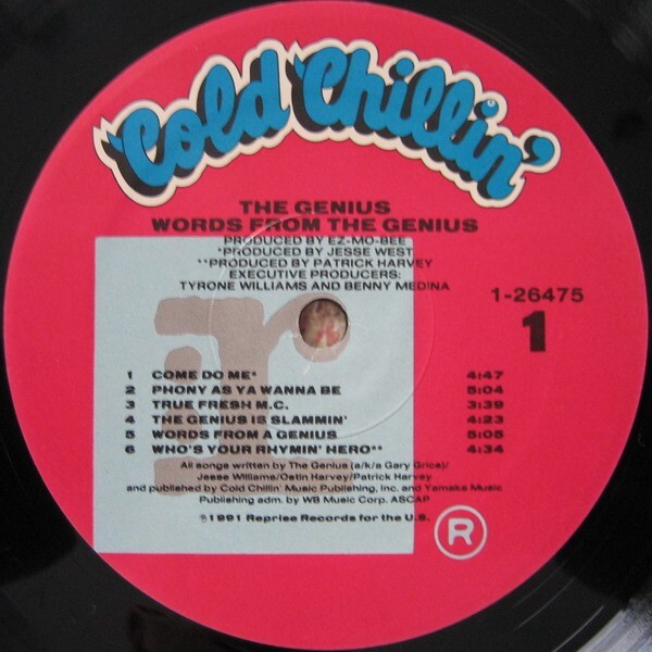 The Genius / Words From The Genius 12″ Vinyl 1991 US LP Cold Chillin’ Records