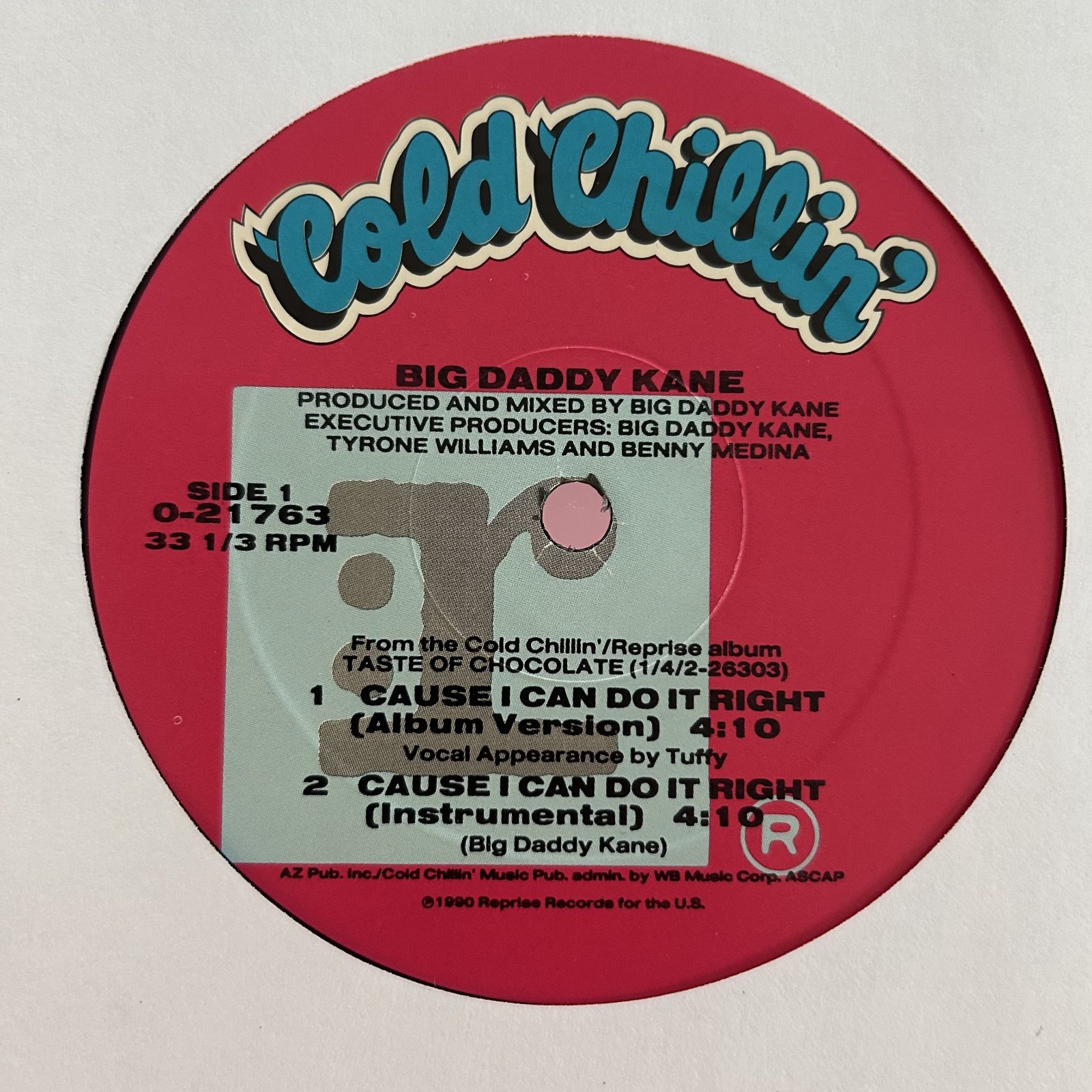 Big Daddy Kane Cause I Can Do It Right 12″ vinyl 1990 record Cold Chillin Excell
