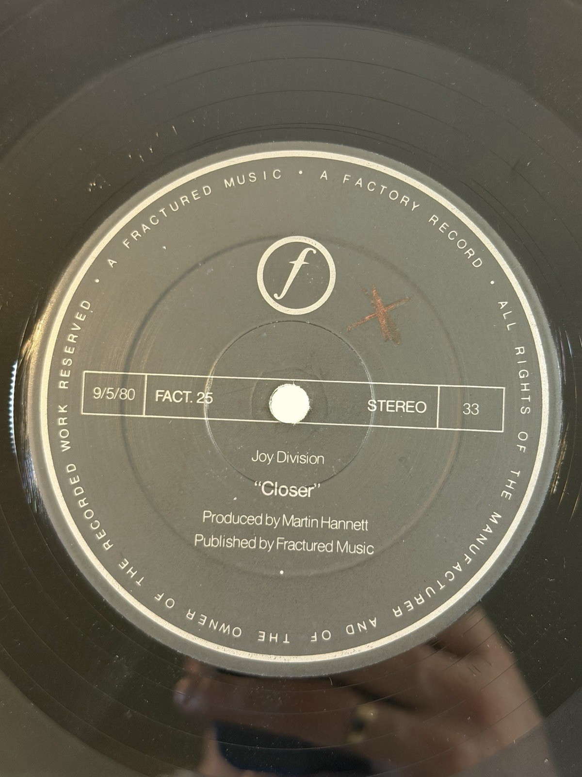 JOY DIVISION Closer FACTORY TRANSLUCENT ORIGINAL UK 1ST PRESS VINYL LP FACT25