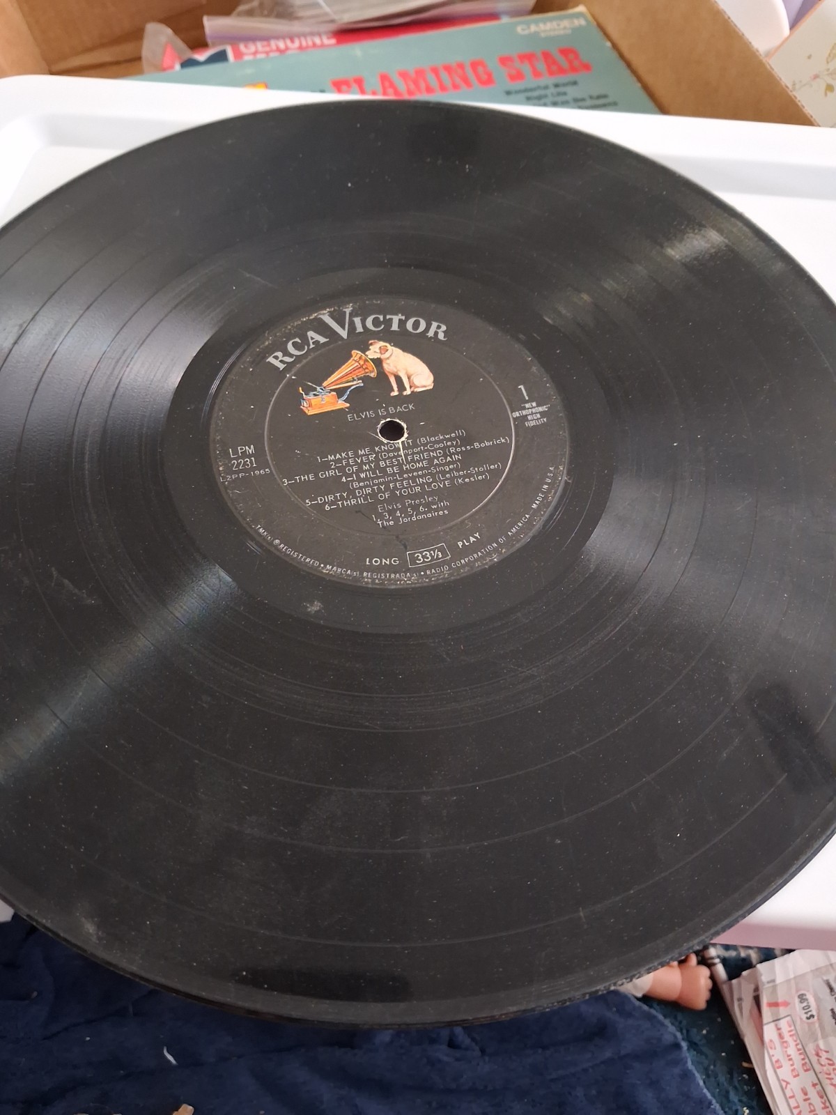 1960 ELVIS PRESLEY Elvis is Back original LP LPM-2231 Vinyl 33 RPM record