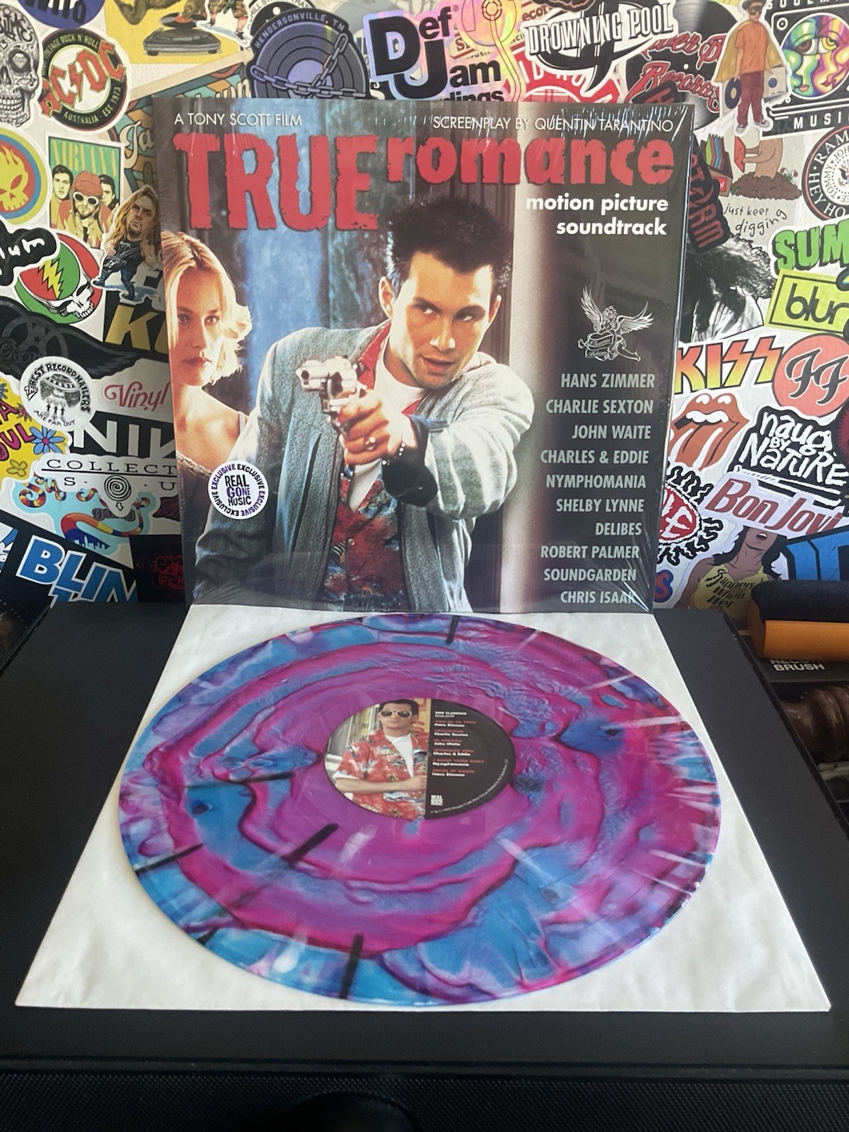TRUE ROMANCE Soundtrack VG++ QUASAR WEB EDITION W/HYPE STICKER/100