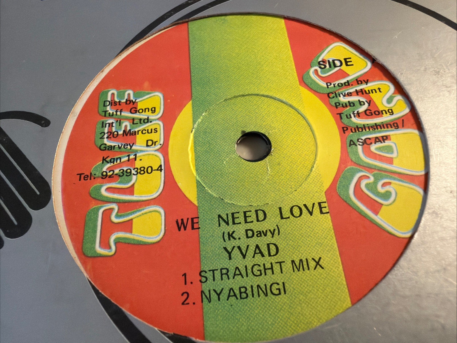 Yvad – We Need Love – 12” Vinyl 1994 Tuff Gong