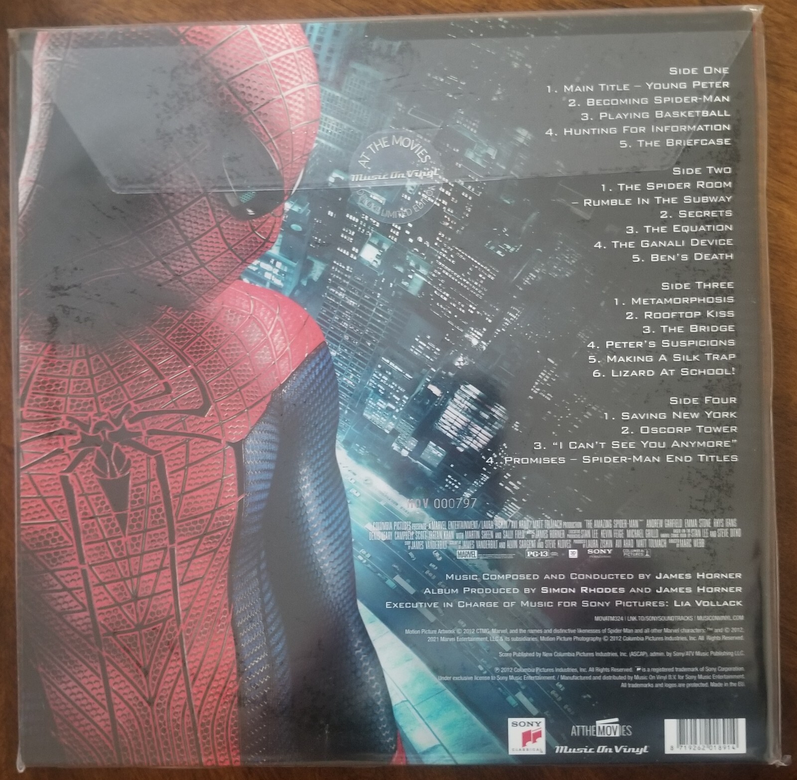 AMAZING SPIDER-MAN (Original Score) EU 2xLP Green & Black Marbled.#797/2000 Sony