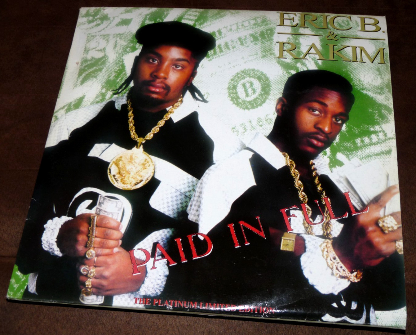 Eric B. & Rakim Paid in Full Platinum Limited Edition Clear Colored Vinyl LP 12″