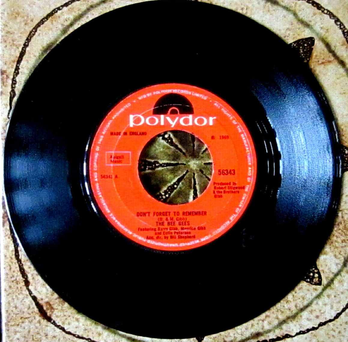 The Bee Gees – Don’t Forget To Remember – 7″ vinyl – Polydor 1969 – Graded Good+