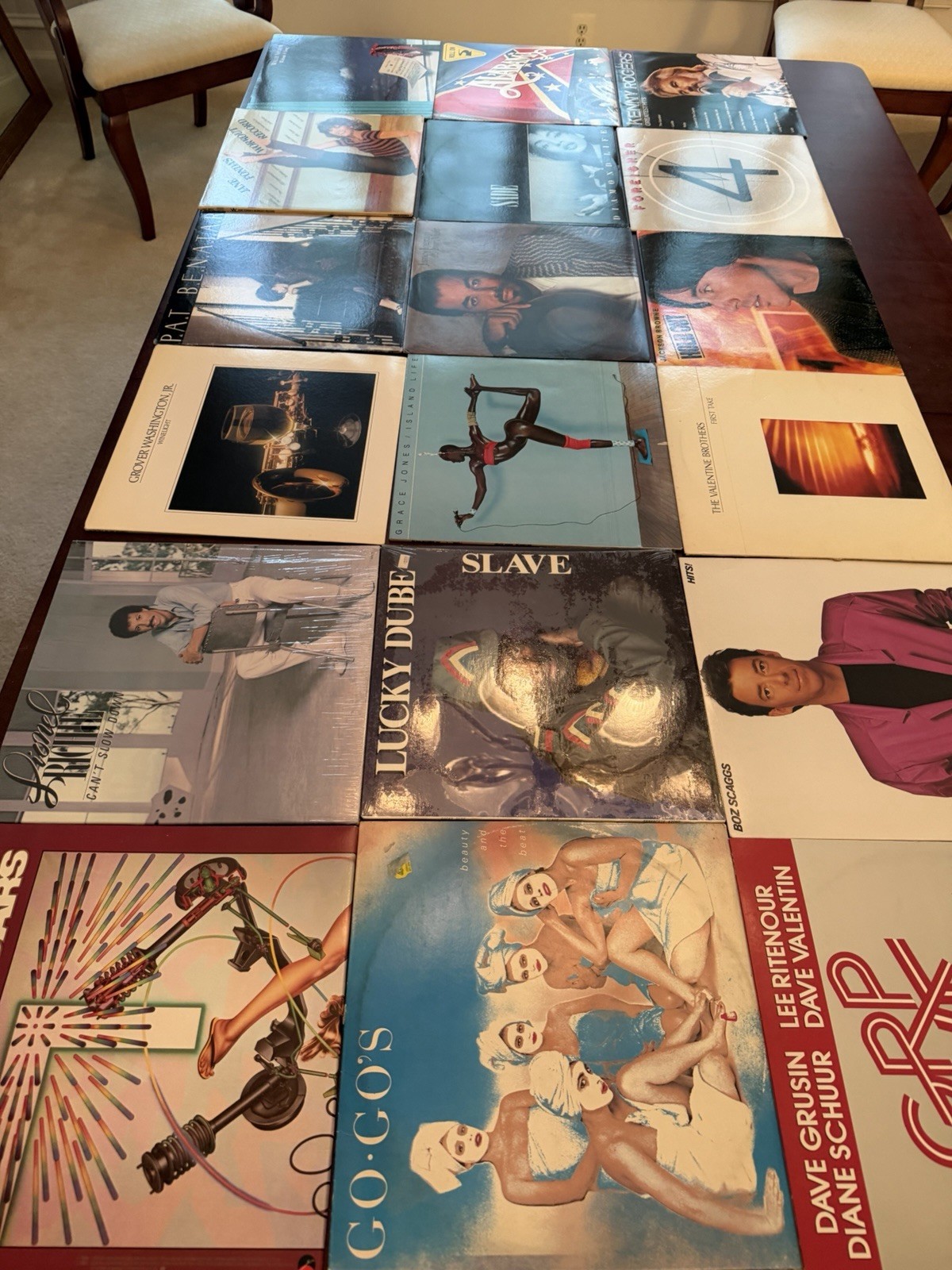 18 Vinyl LP Record Lot Sade Cars Foreigner Grace Jones Pat Benatar More