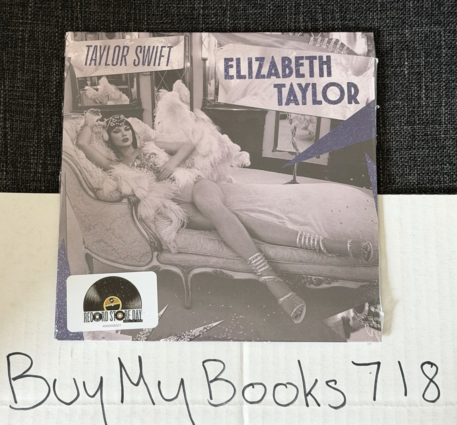 TAYLOR SWIFT ELIZABETH TAYLOR 7” VIOLET GLITTER VINYL NEW SEALED RSD 2026