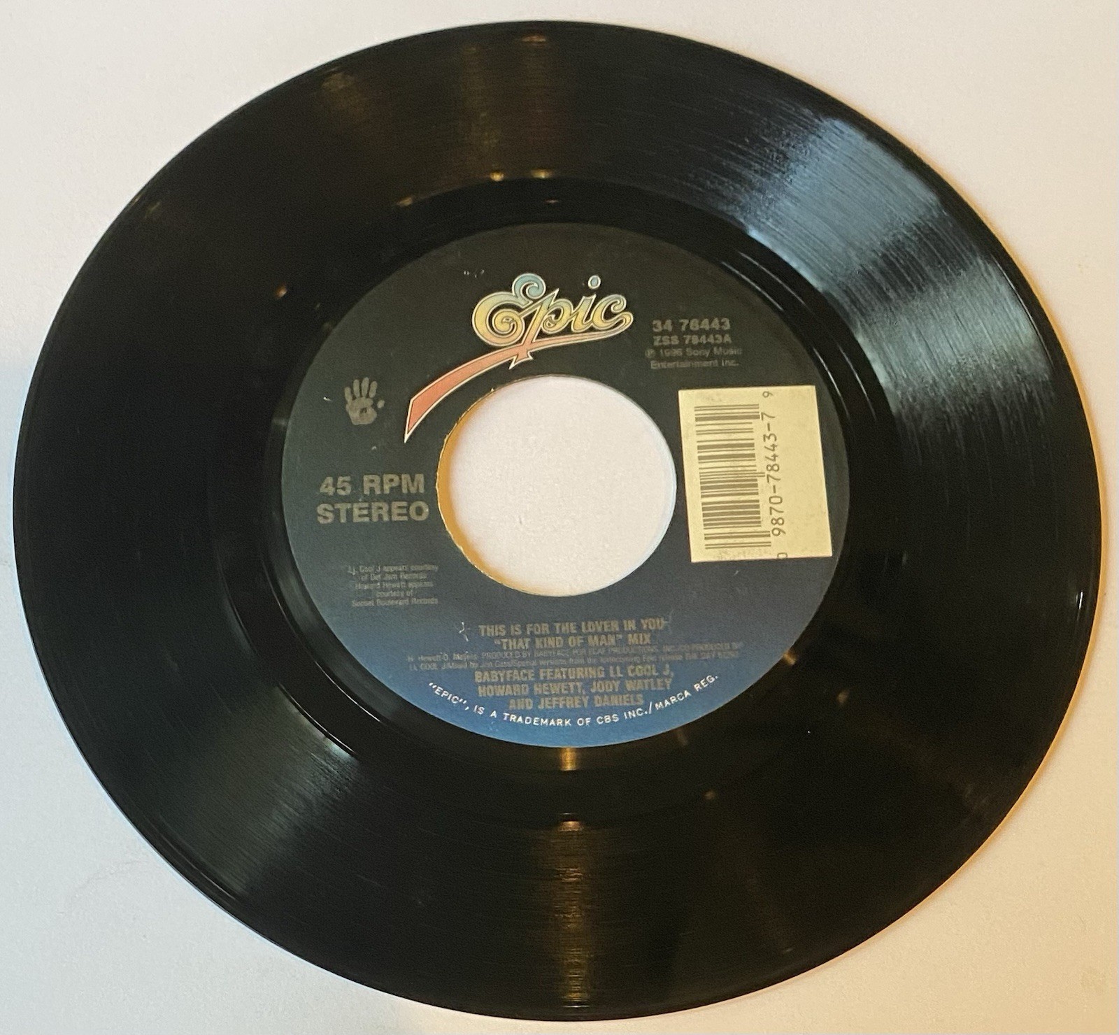 Babyface “ This Is For The Lover In You (Mix) / ( Honey Lookin Laced Mix ) “ 45