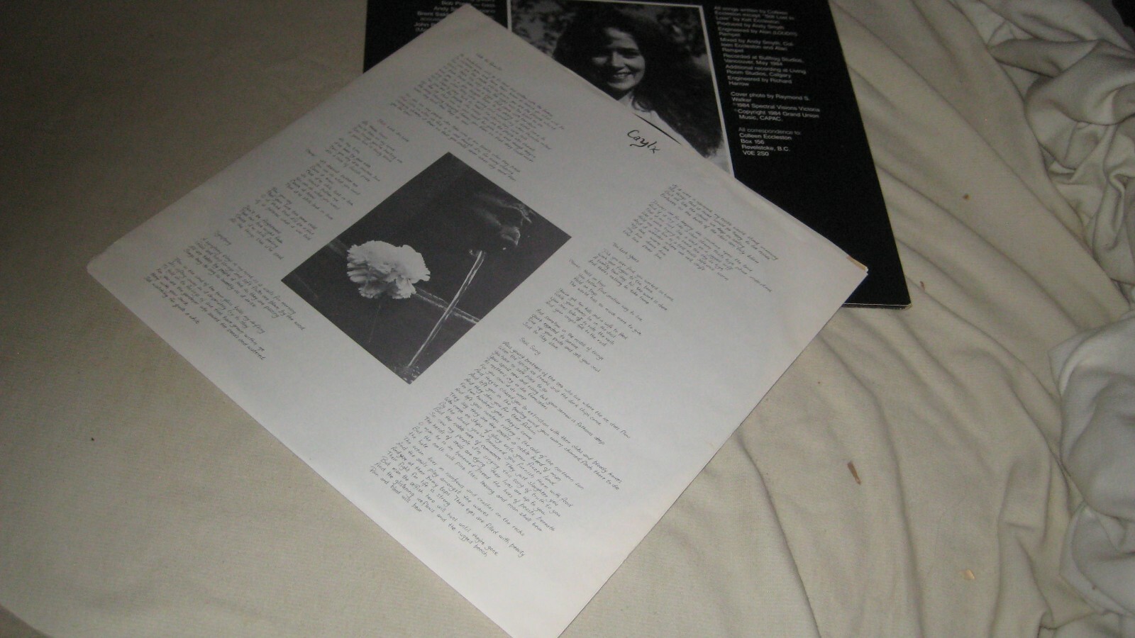 COLLEEN ECCLESTON Carnation (1984) LP Obscure Folk Rock Little Fox Canada