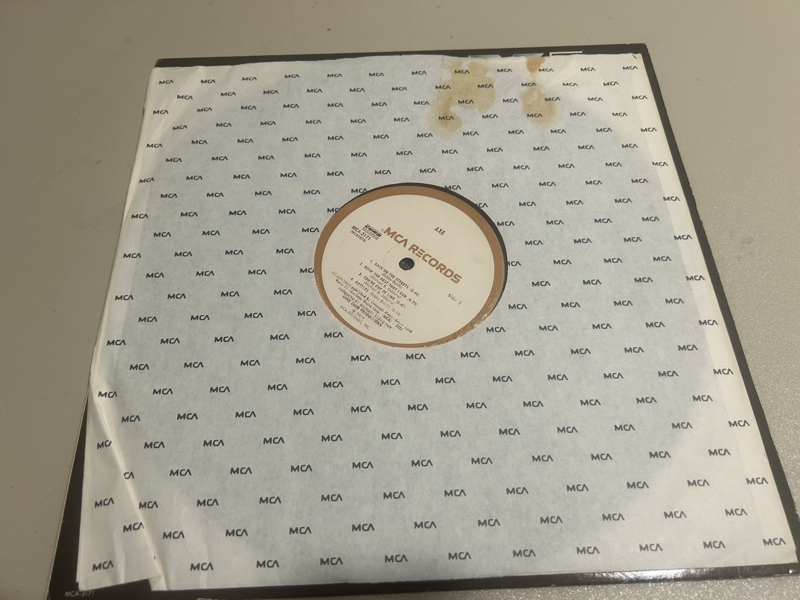 Axe Axe Debut Lp Usa Mca PROMO Issue With Insert 1970s Hard Rock Curb Records