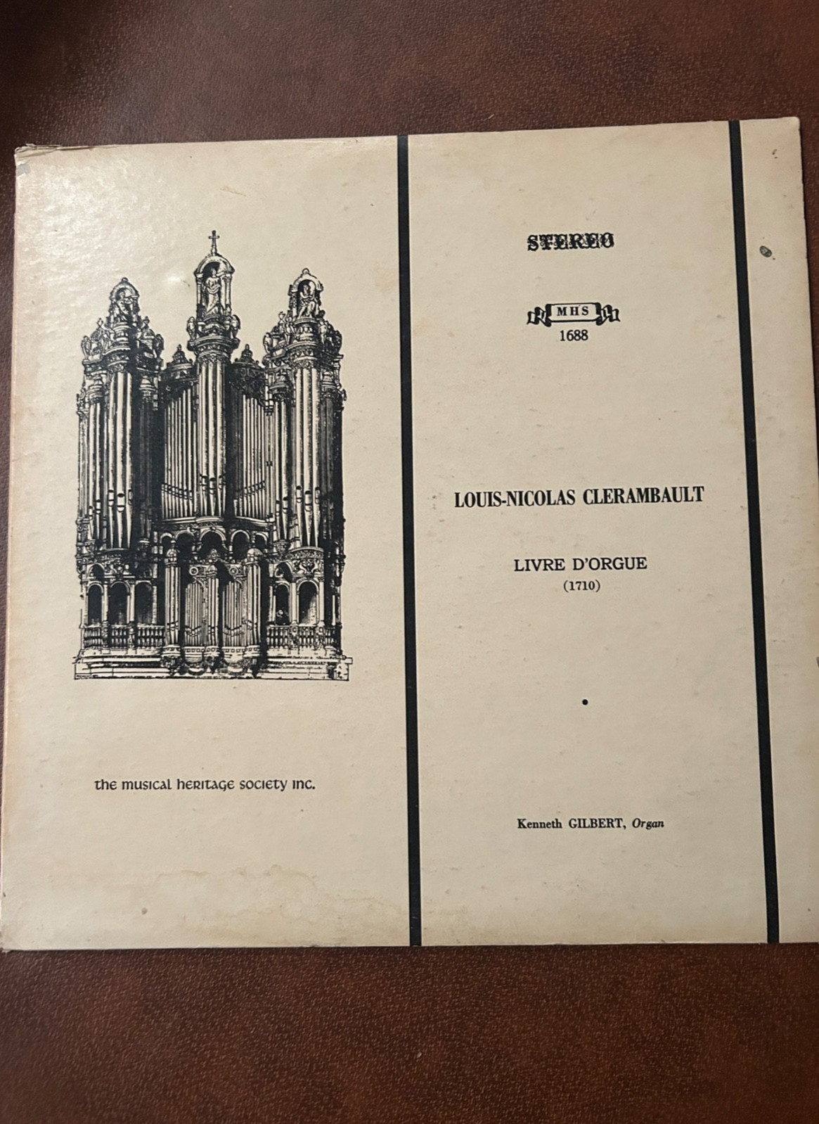 Louis-Nicholas Clerambault-Livre D’Orgue (1710) Gilbert MHS-1688 Vinyl 12”