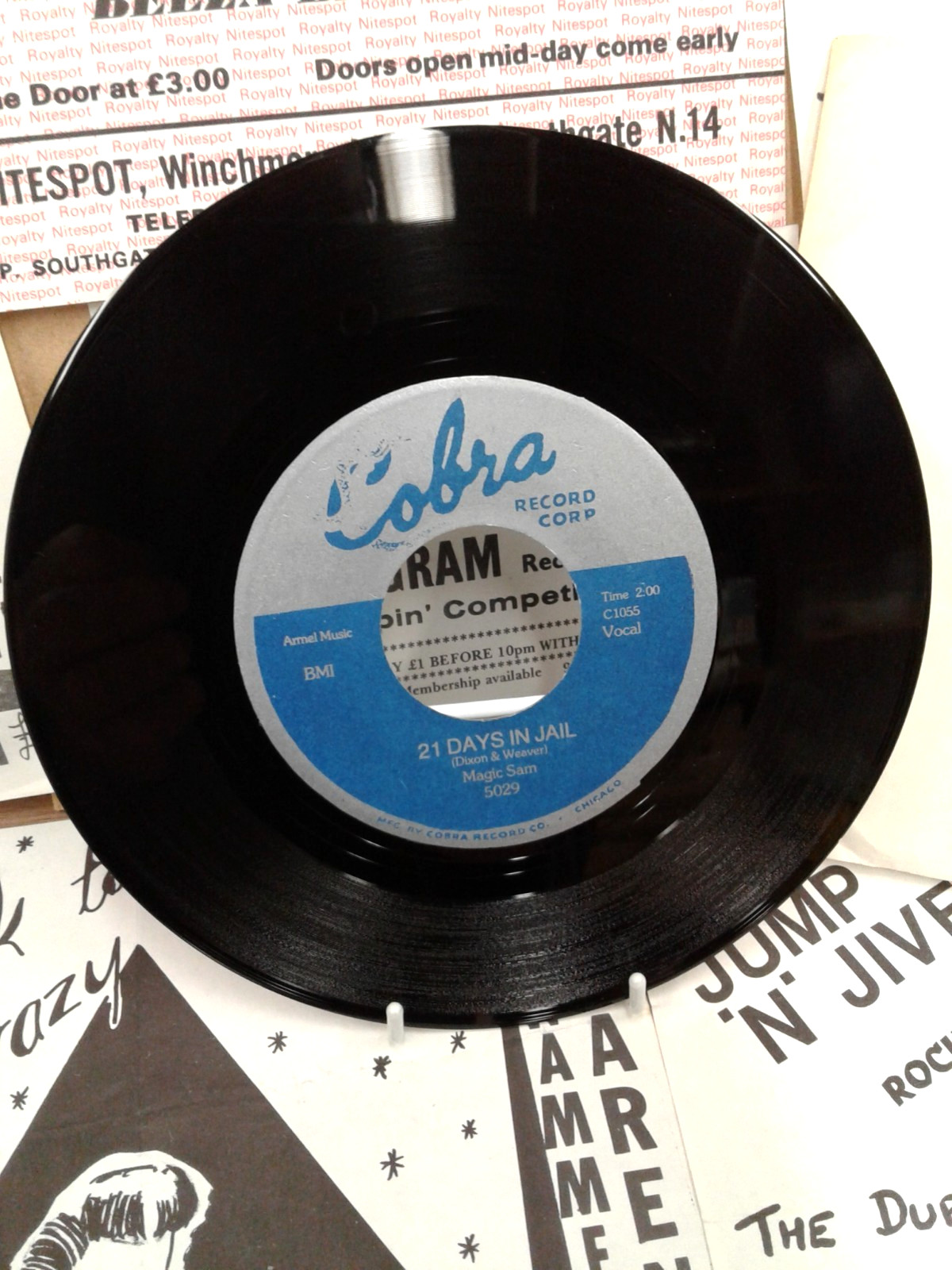 Rockabilly. Magic Sam, 21 Days In Jail/ Easy Baby. Great Bopper. 7” 45 rpm VG+