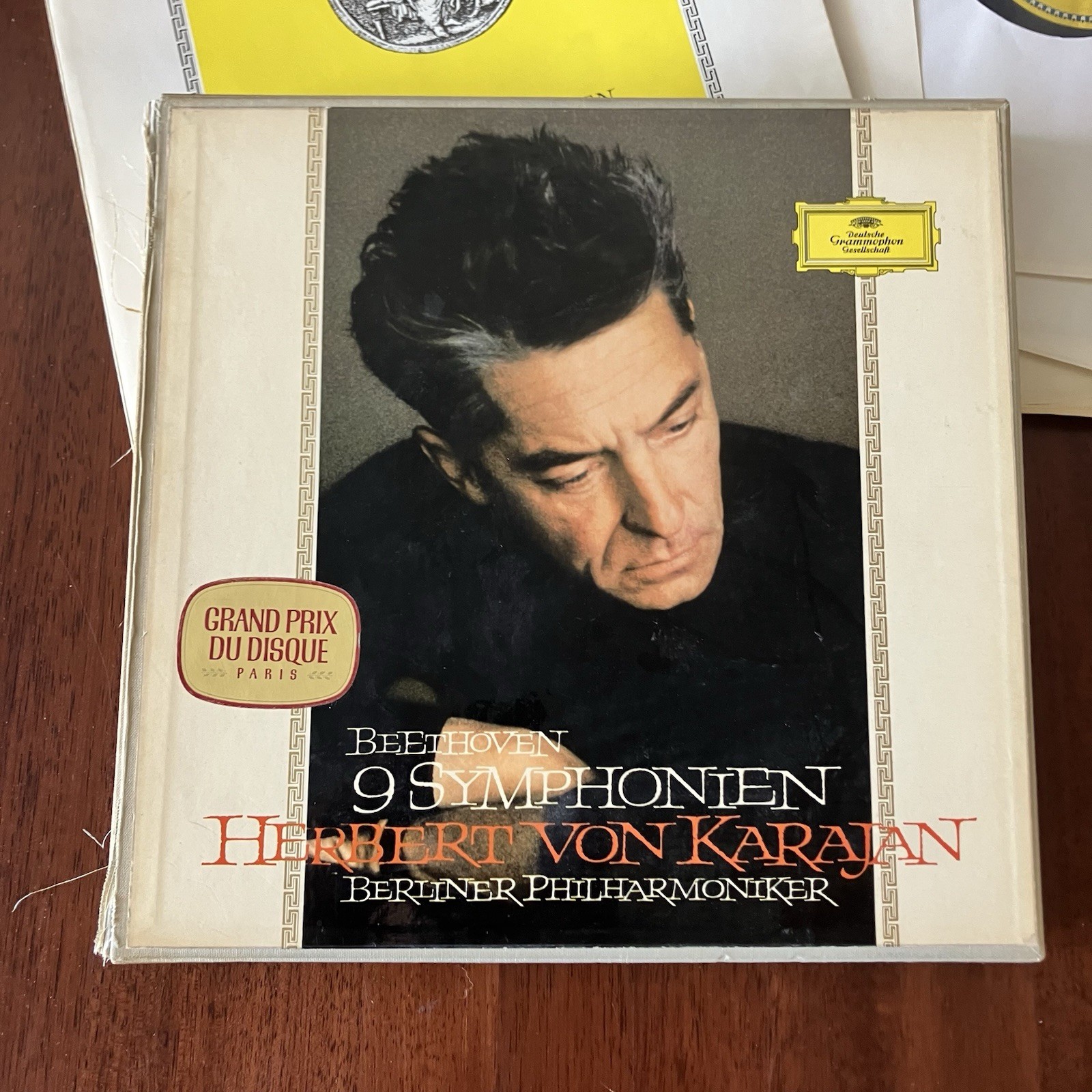 Beethoven Ninth Symphony Box Set Deutsche Grammophon Karajan Big Tulips EX