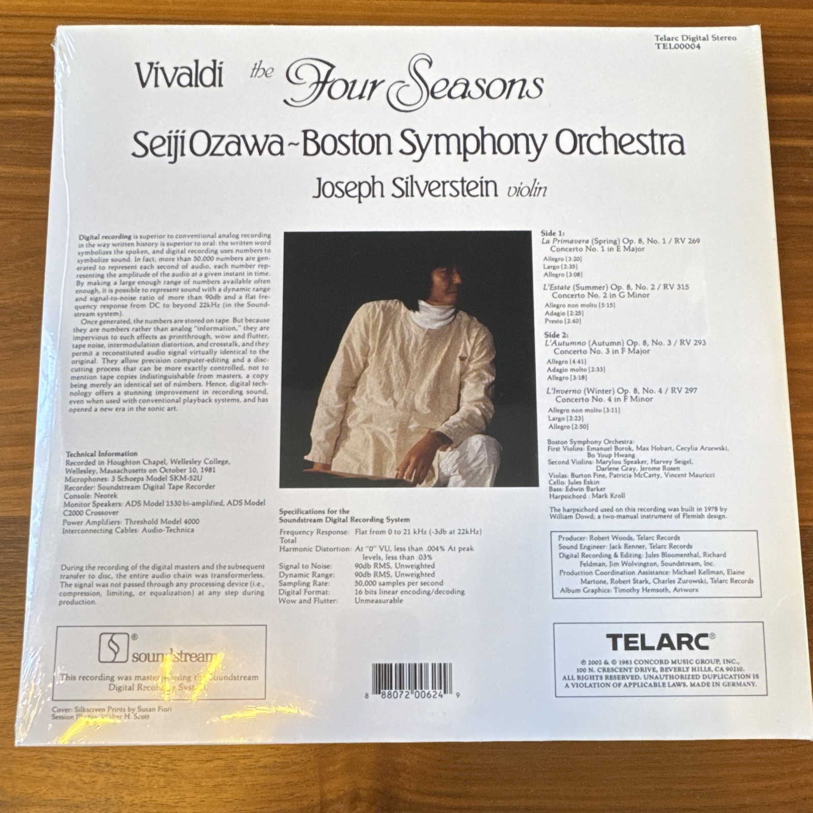 Factory sealed vinyl: Vivaldi Four Seasons Ozawa Boston SO Silverstein Telarc LP