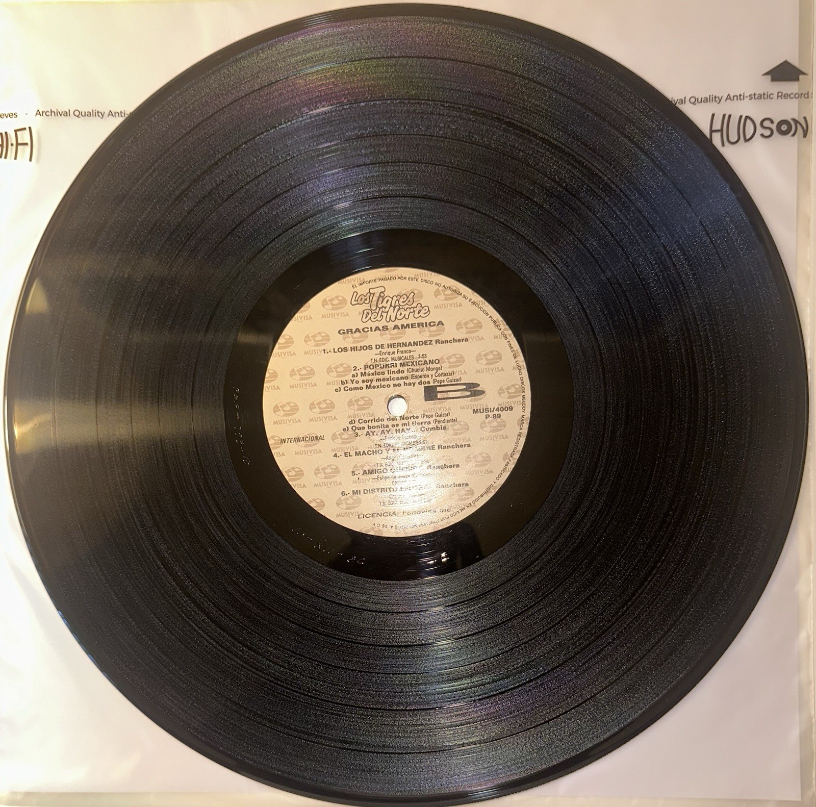 Los Tigres Del Norte – Gracias America Sin Fronteras (1 x LP, 1989 MX, EX)