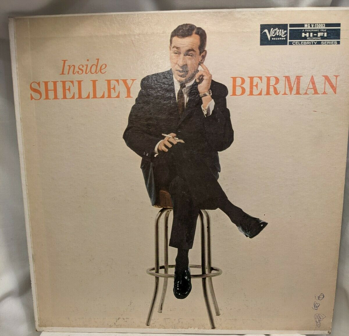 Shelley Berman Inside Shelley Berman Record 33 RPM LP MG V-15003 Verve 1959