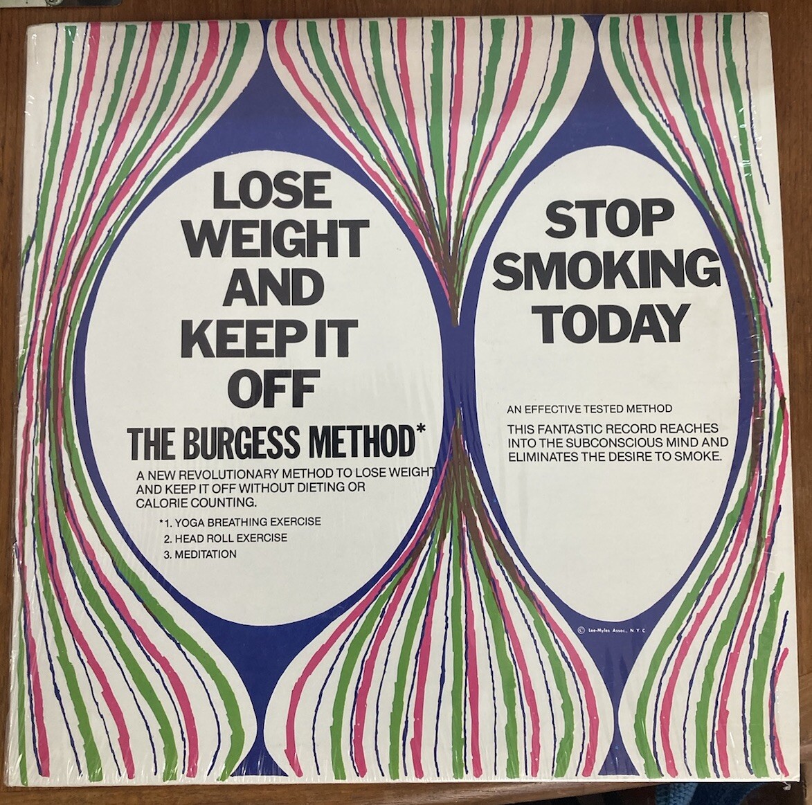 Burgess Method – Lose Weight and Keep it Off – Stop Smoking Today LP SIGNED VG+