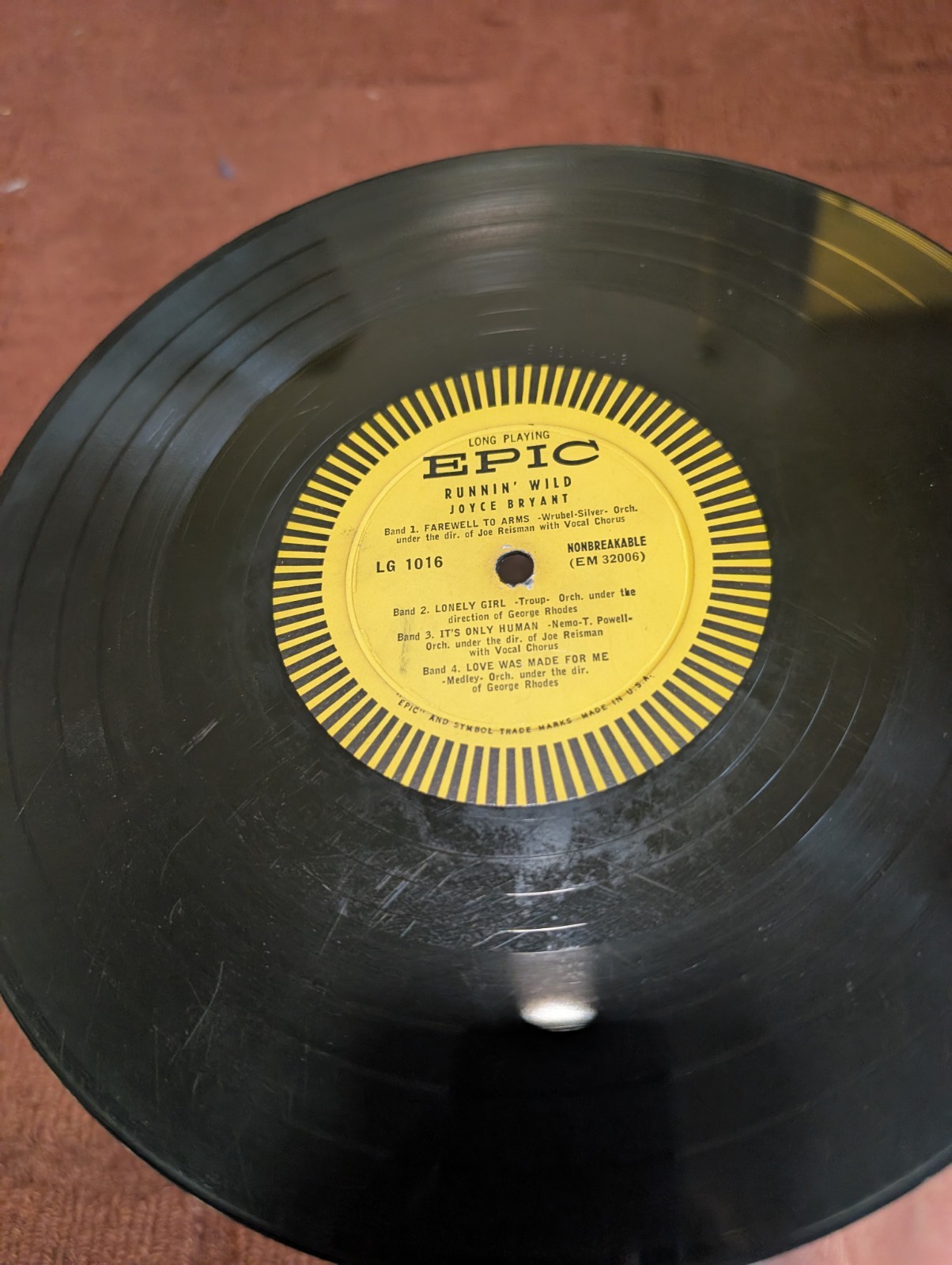 Joyce Bryant Runnin’ Wild 1954 Epic RARE Vocal Jazz 10″ LP