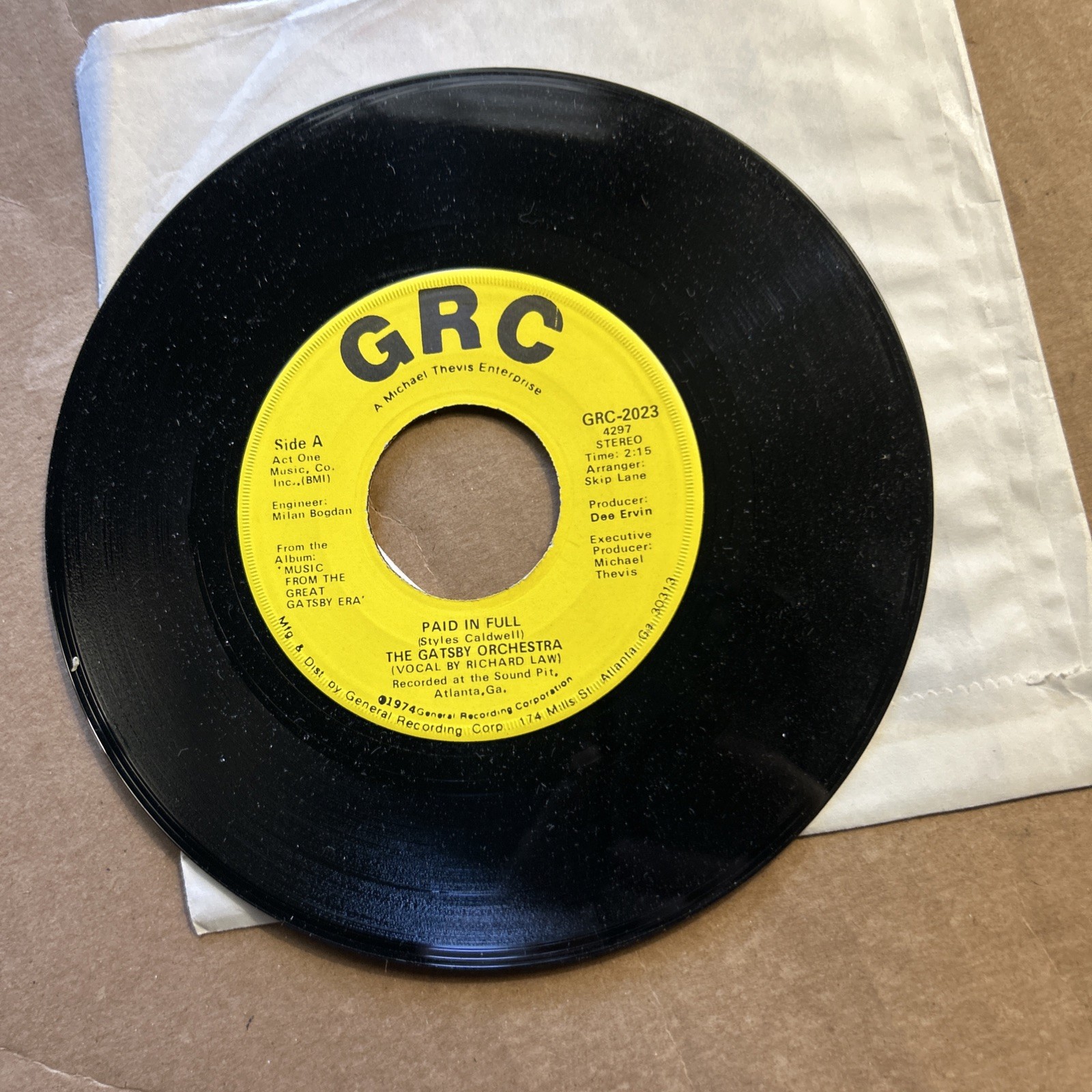 The Great Gatsby Orchestra Paid In Full 23 Skidoo Merry-Go-Round Grc 45