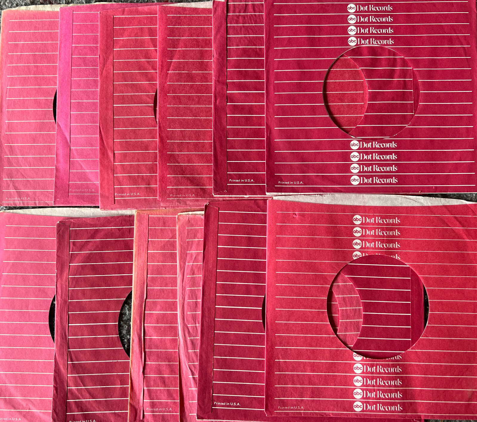 Lot of 12x ABC/DOT Records 1960s-70s SOUL/R&B/Pop/Rock/Psych 7″ 45rpm sleeves